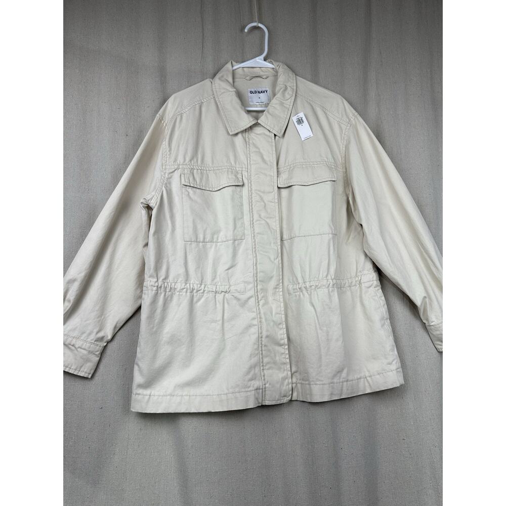 Old Navy | Women's Size Medium Jacket Coat Cream Ivory